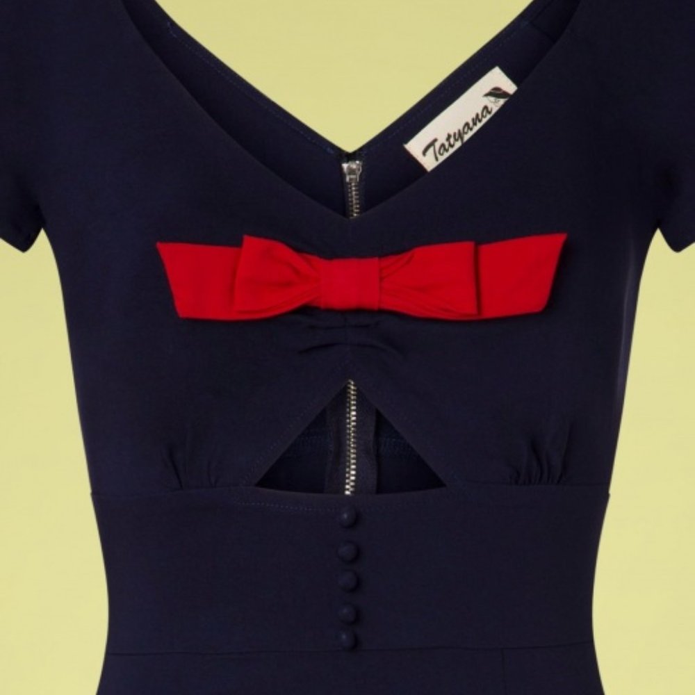 🌟Tatyana || Shame Pencil dress in Navy - Picture 2 of 2